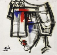 Mansoor Rahi, 12 x 12 Inch, Oil on Canvas, Figurative Painting, AC-MSR-047